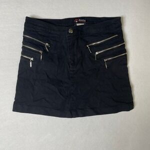 Emily‎ the Strange Black Mini Skirt with Zipper Detail Size 27/28 See Photos
